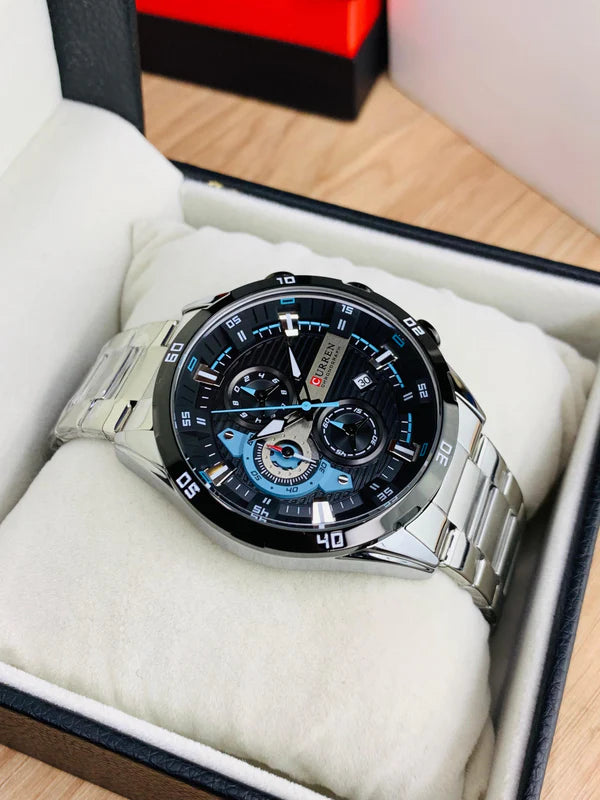 CURREN 8402 - Chronograph Working Watch For Men's