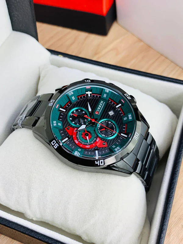 CURREN 8402 - Chronograph Working Watch For Men's