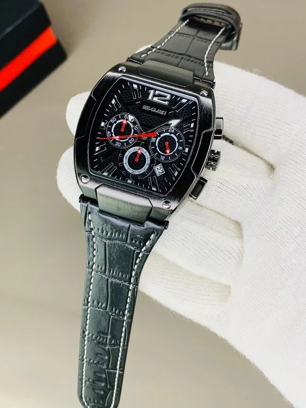 SKMEI 9357 - Leather Belt Chronograph Working Watch For Men's