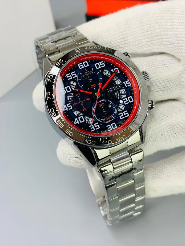 SKMEI 9338 - Chronograph Working Stainless Steel Chain Watch For Men's