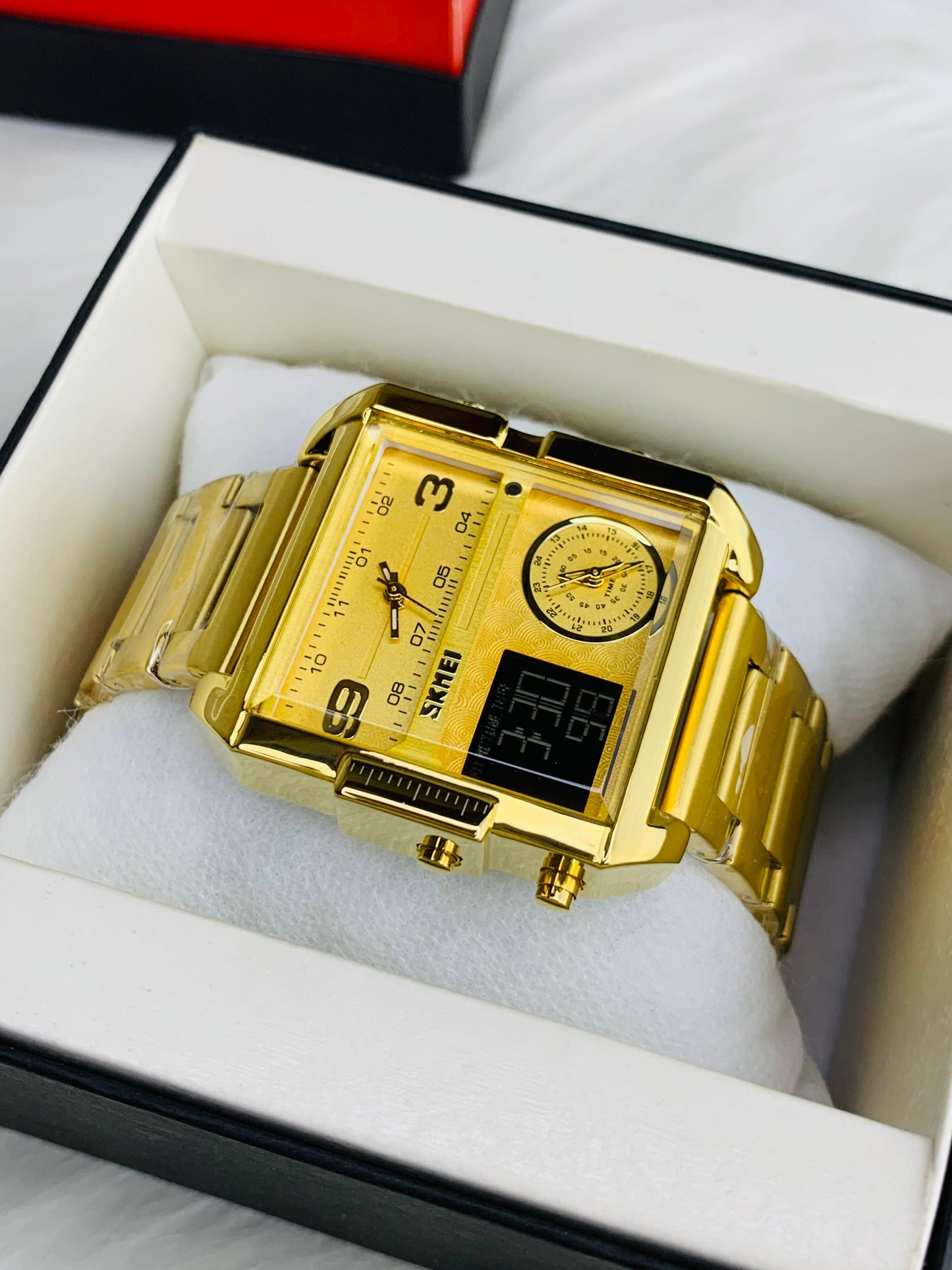 SKMEI-1584 TRIPLE TIME WATCH