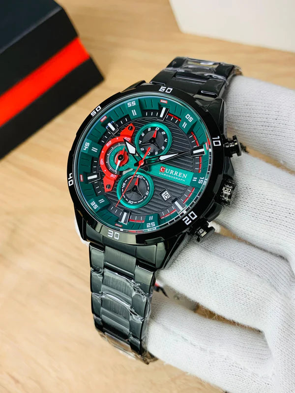 CURREN 8402 - Chronograph Working Watch For Men's