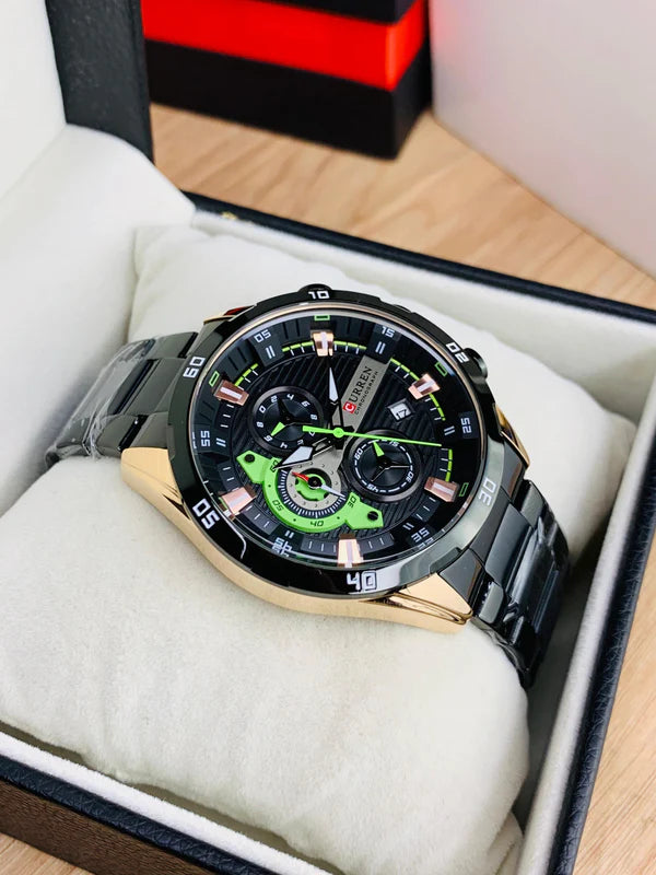 CURREN 8402 - Chronograph Working Watch For Men's