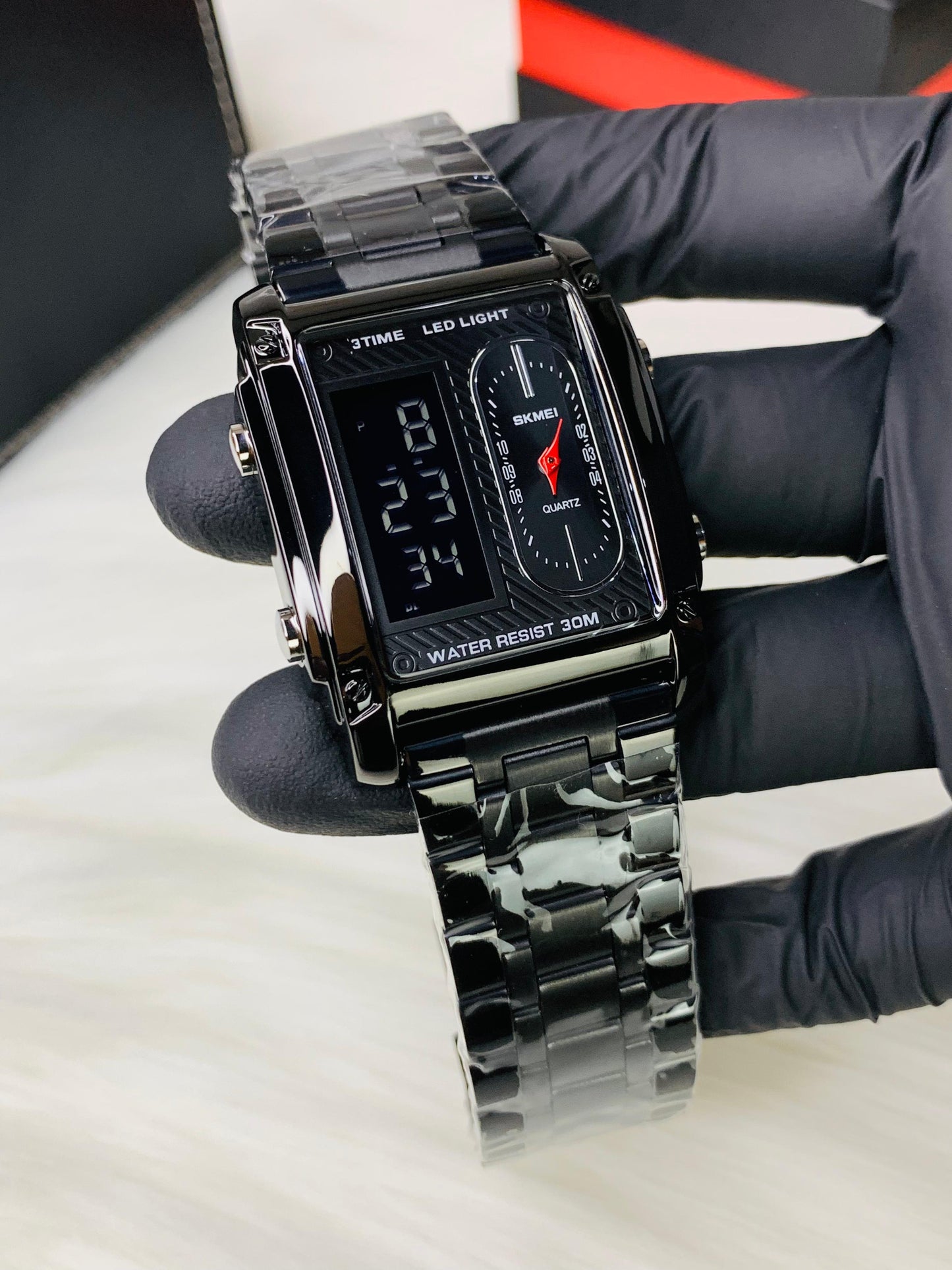 SKMEI 1868 Luxury Dual Display Wristwatch