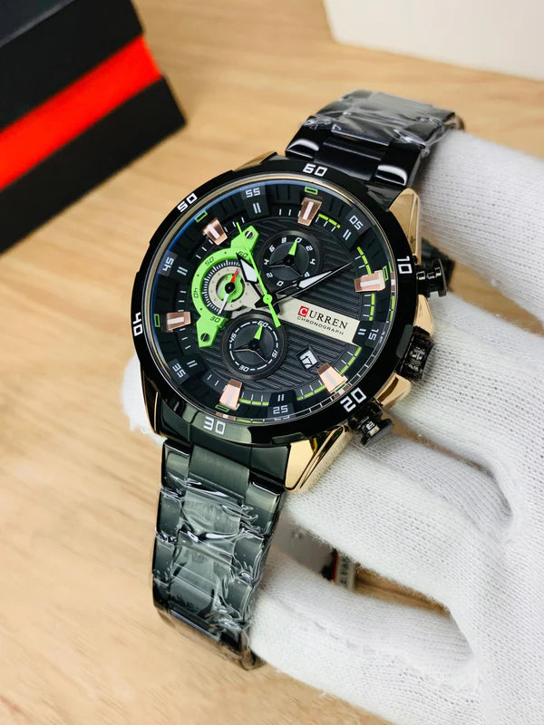 CURREN 8402 - Chronograph Working Watch For Men's