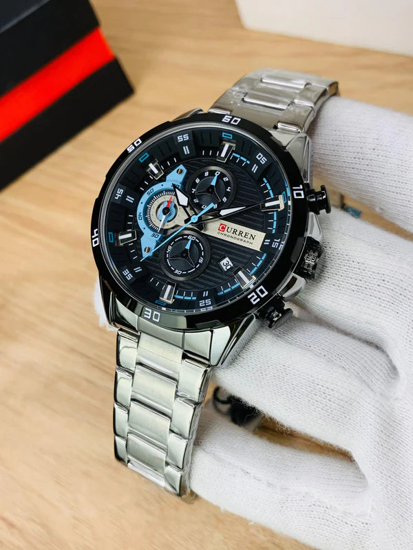CURREN 8402 - Chronograph Working Watch For Men's