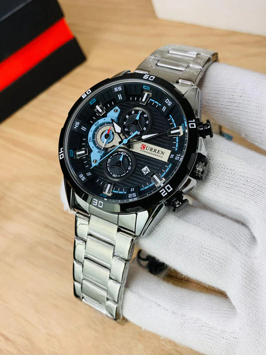 CURREN 8402 - Chronograph Working Watch For Men's