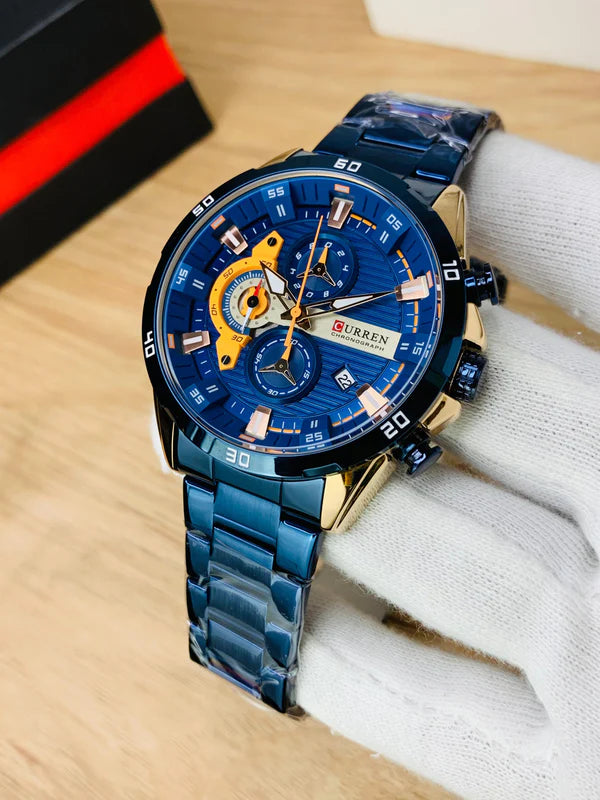 CURREN 8402 - Chronograph Working Watch For Men's
